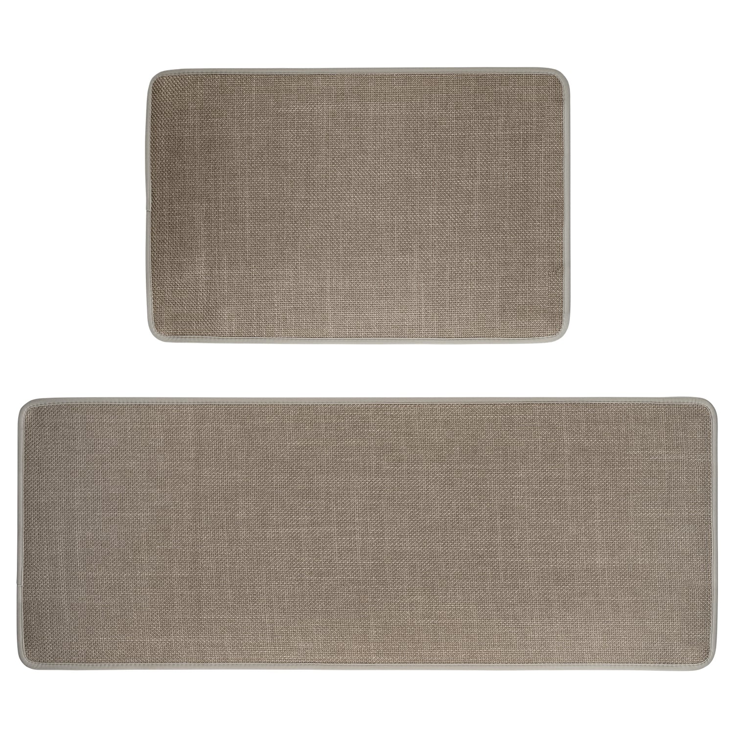 2 Piece Khaki Silja Kitchen Mat Set