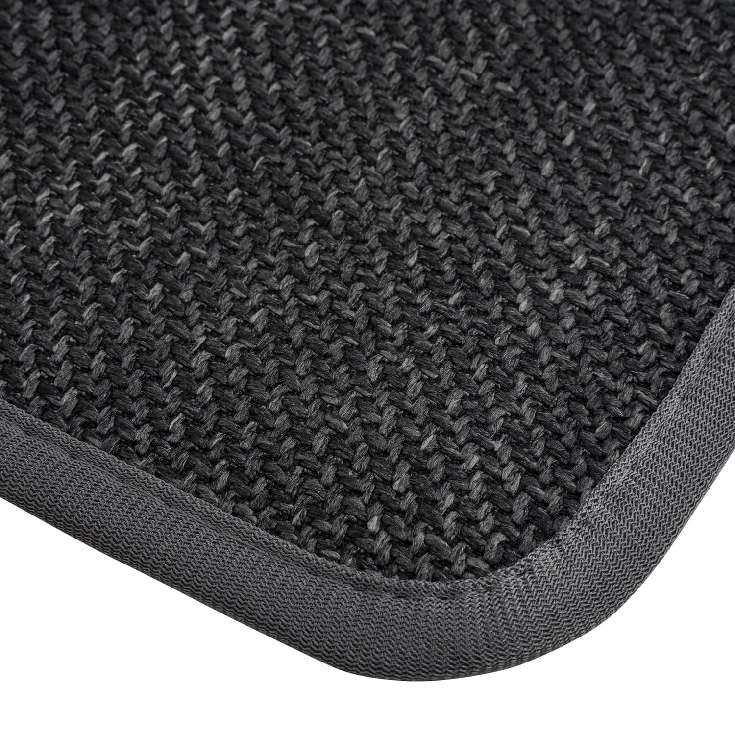2 Piece Black Silja Kitchen Mat Set