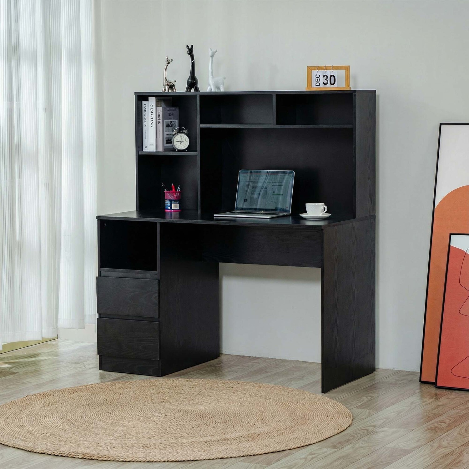 Tamara 2 Drawer Desk with Hutch