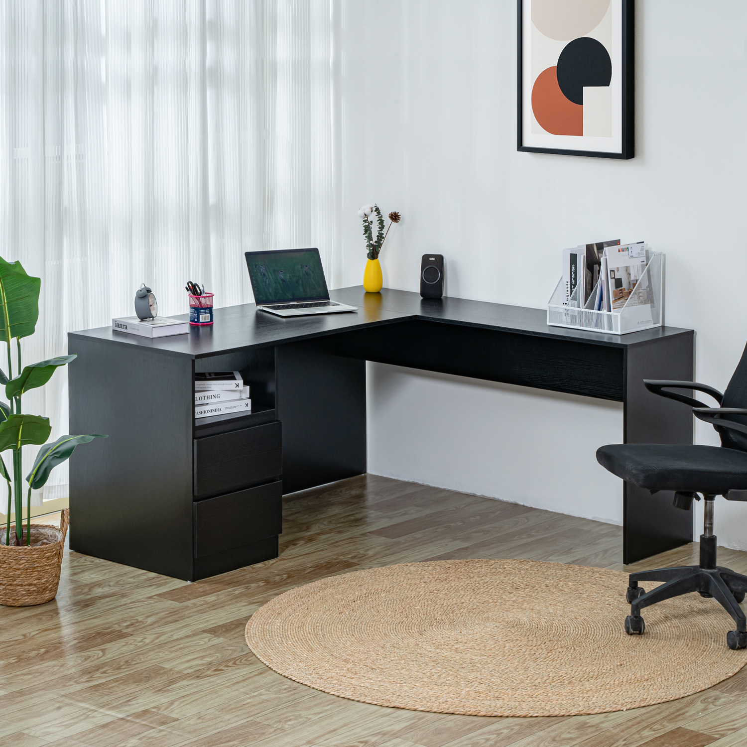 Tamara 2 Drawer Corner Desk