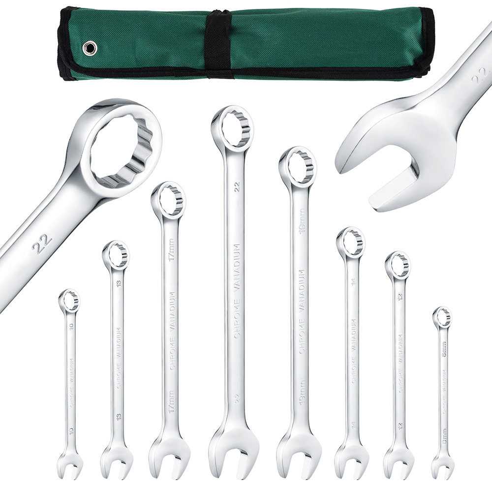 8 Piece Reigh Portable Dual-Purpose Combination Wrench Set