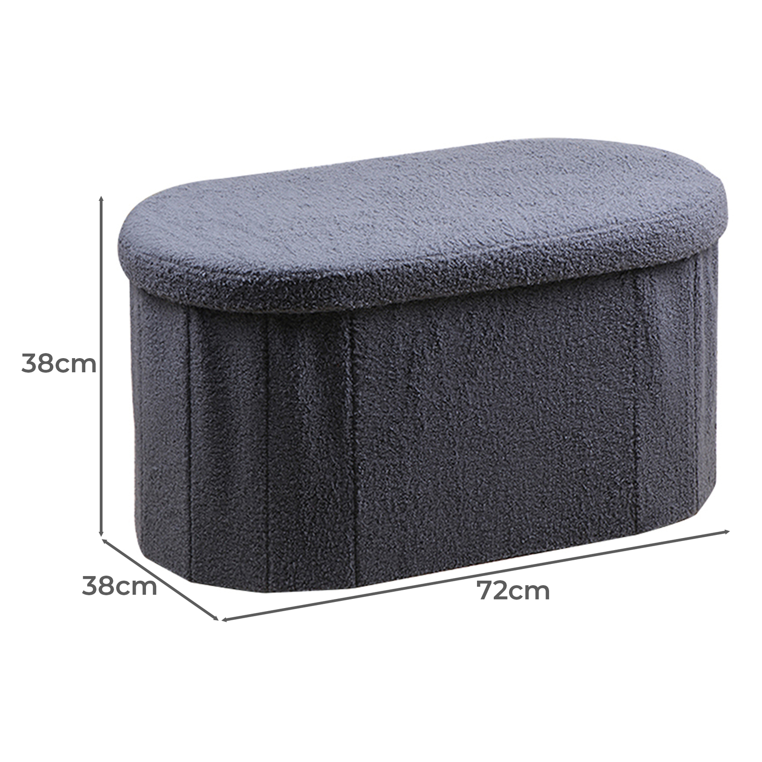 Belfast Boucle Storage Ottoman Bench