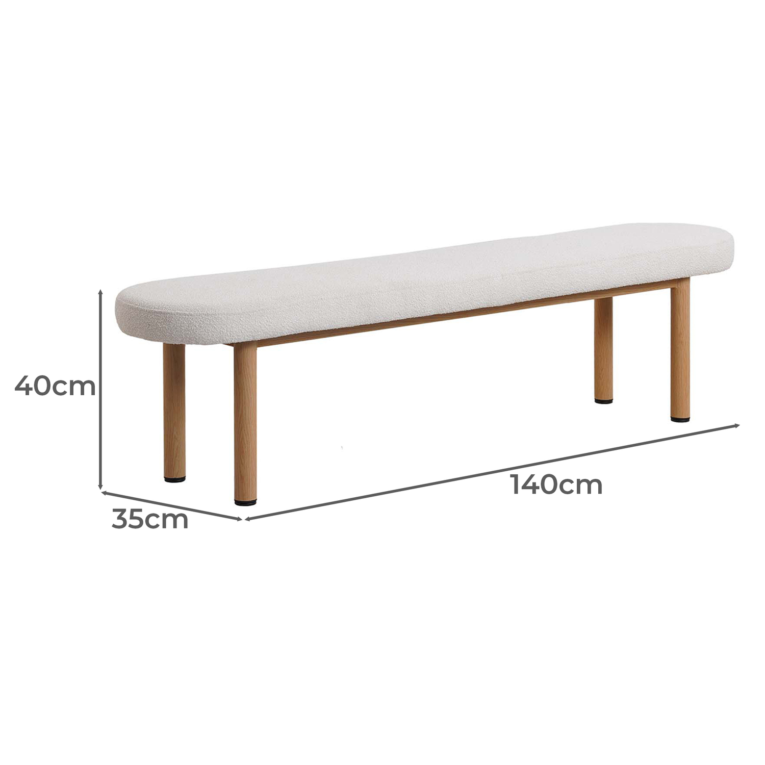 Roselin Boucle Dining Bench