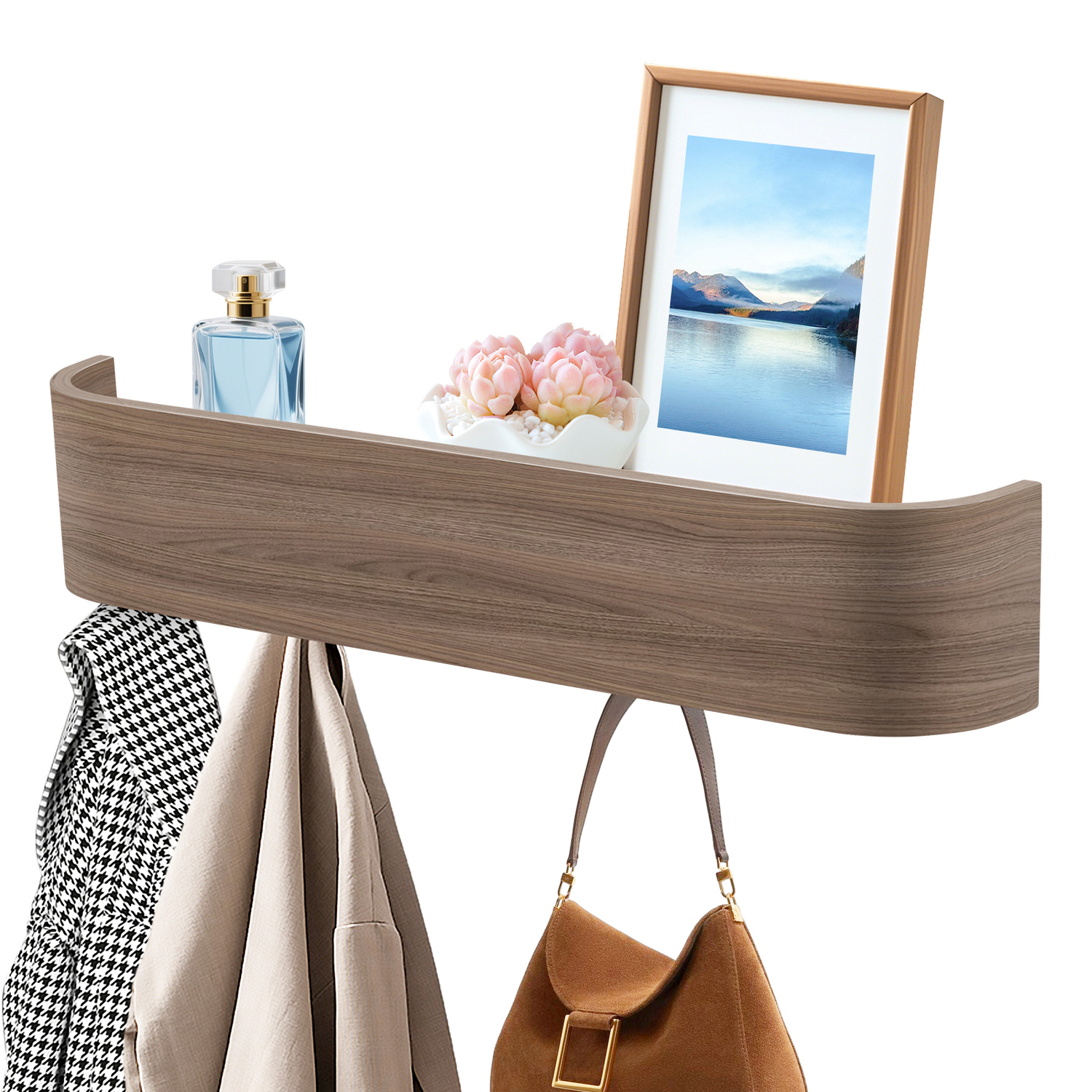 Daro Floating Shelf with Hooks