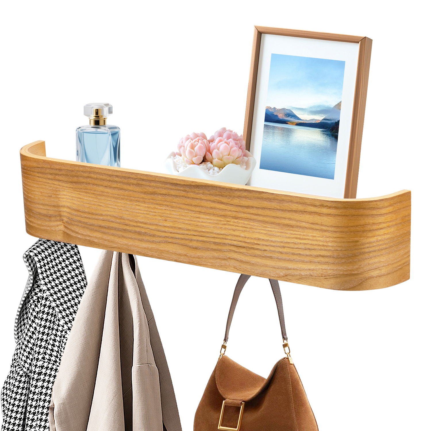 Daro Floating Shelf with Hooks
