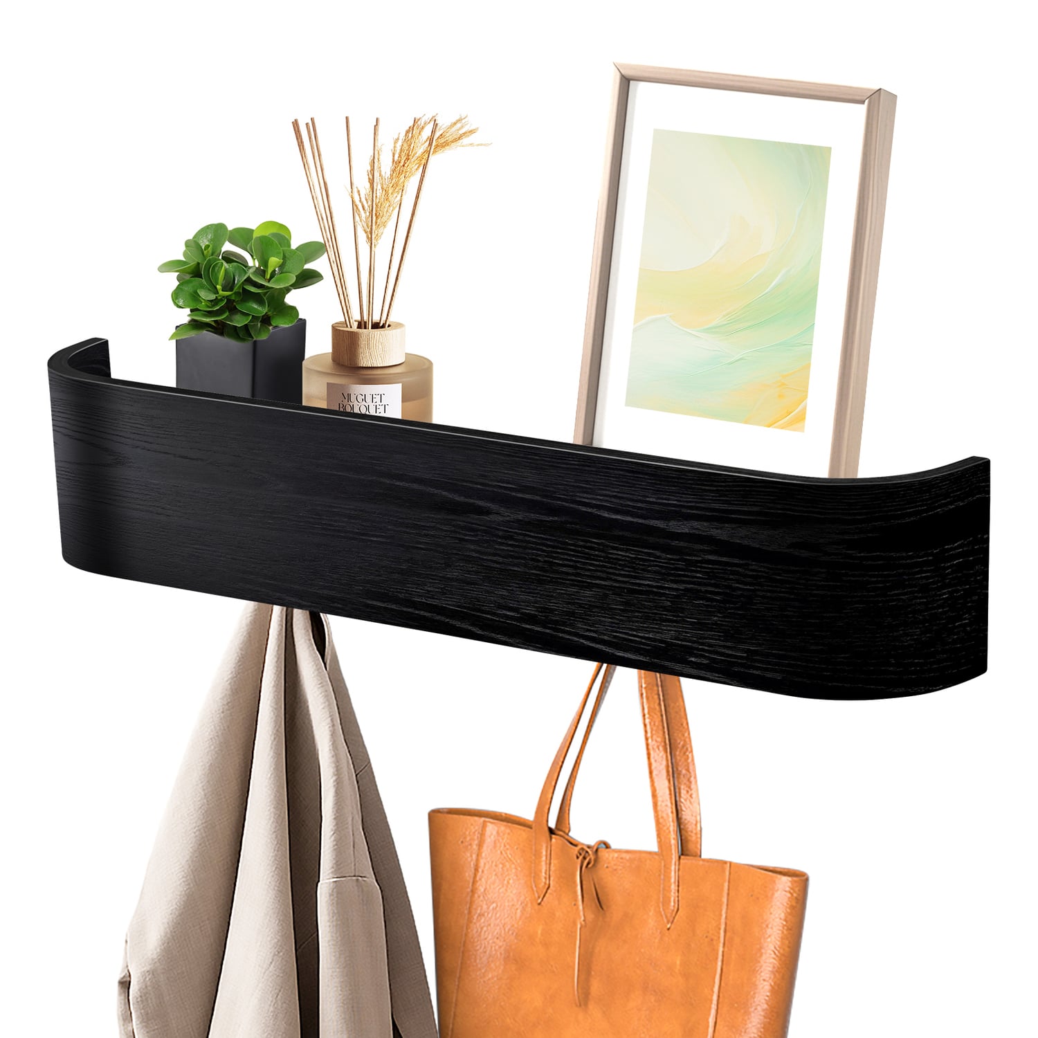 Daro Floating Shelf with Hooks