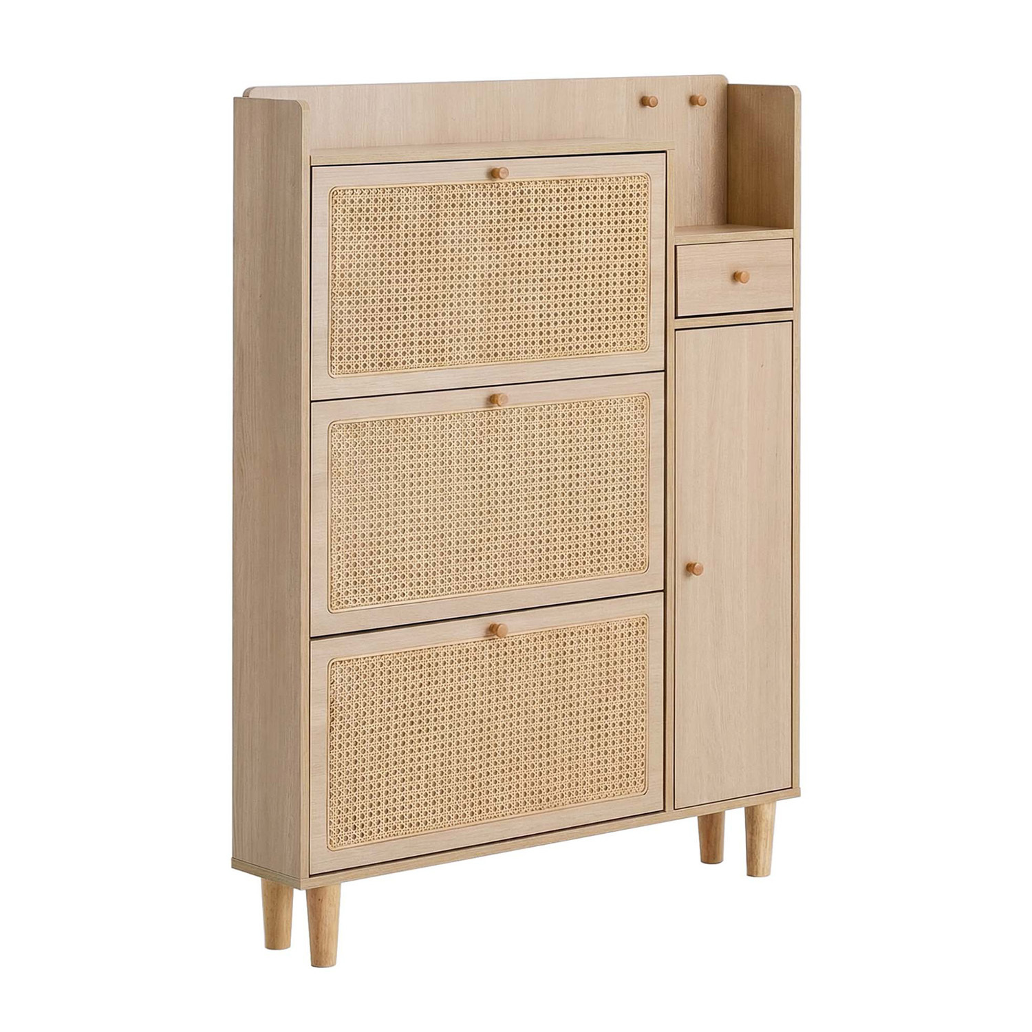 Ioanna 4 Door Rattan Shoe Cabinet