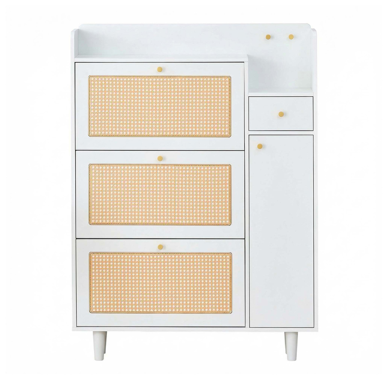 Ioanna 4 Door Rattan Shoe Cabinet