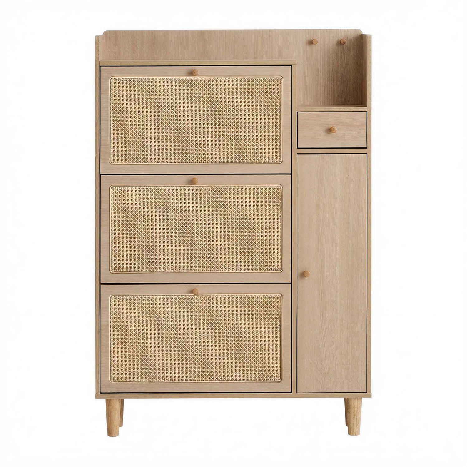Ioanna 4 Door Rattan Shoe Cabinet
