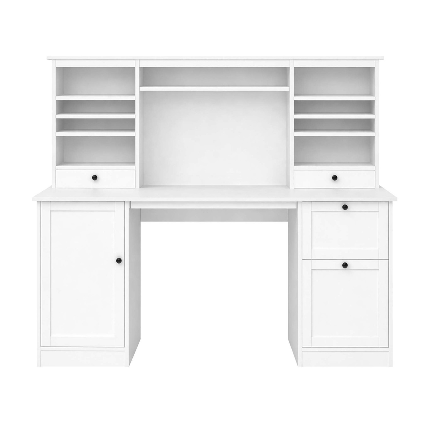 Demetra 2 Drawer Desk with Hutch