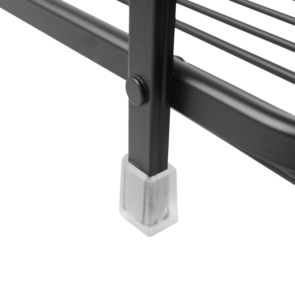 Black Kitchen Dish Drying Rack Storage Organizer Drainer Basket Plate Shelf One Tier Black