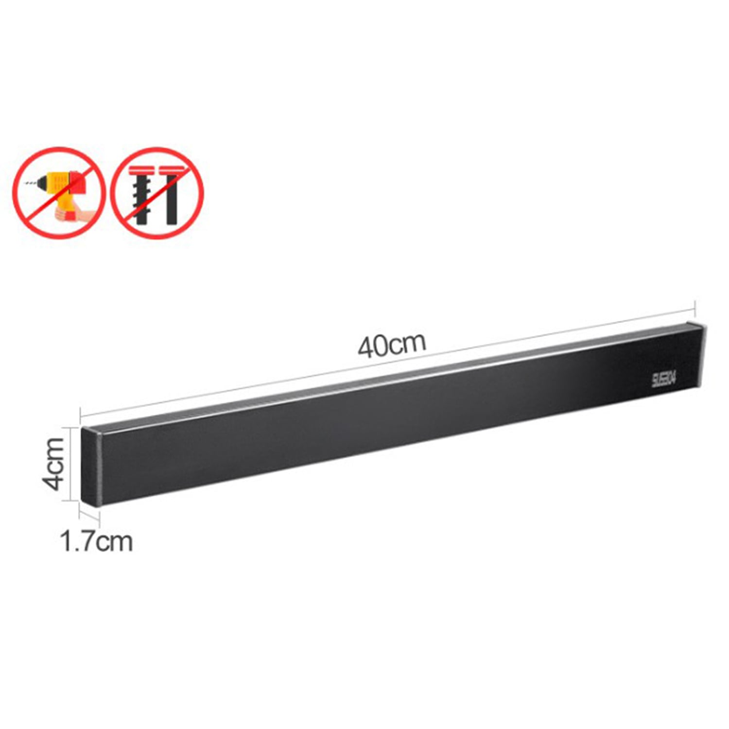 Black 40cm Magnetic Bar Strip Knife Holder