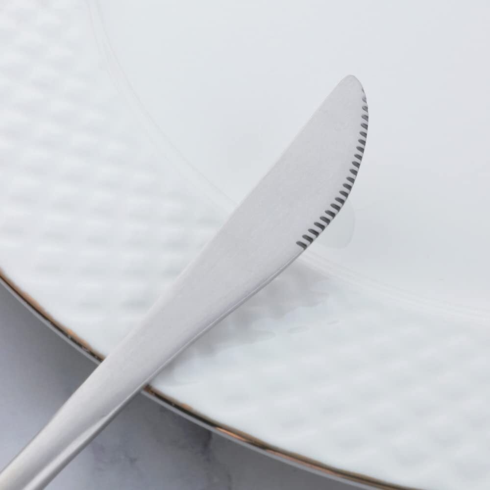 Matte Silver Stainless Steel Cutlery Set