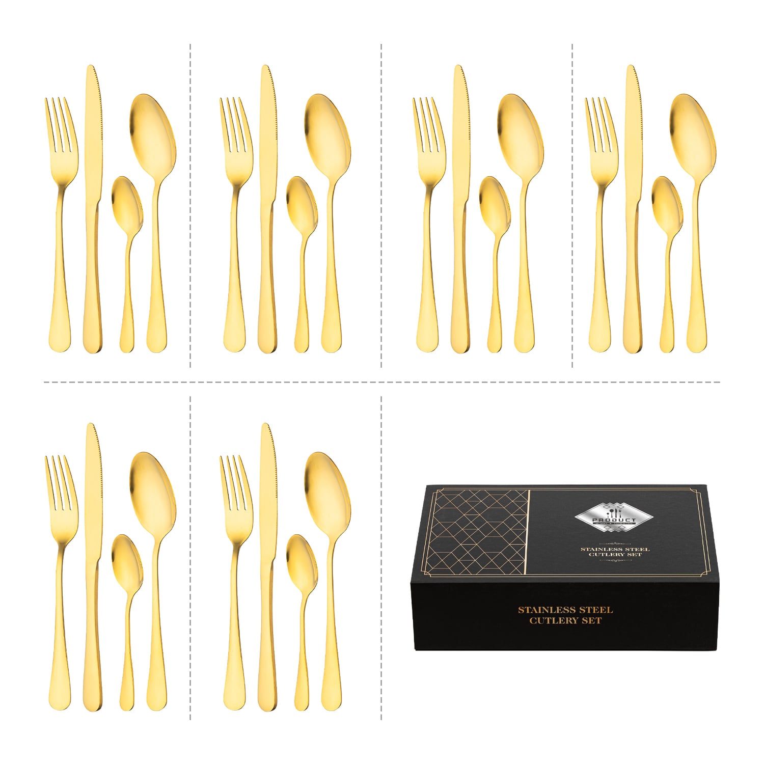 24 Piece Stainless Steel Cutlery Set