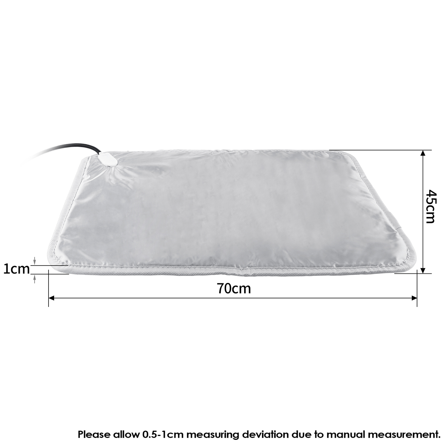 70x40cm Pet Electric Heating Pad Grey