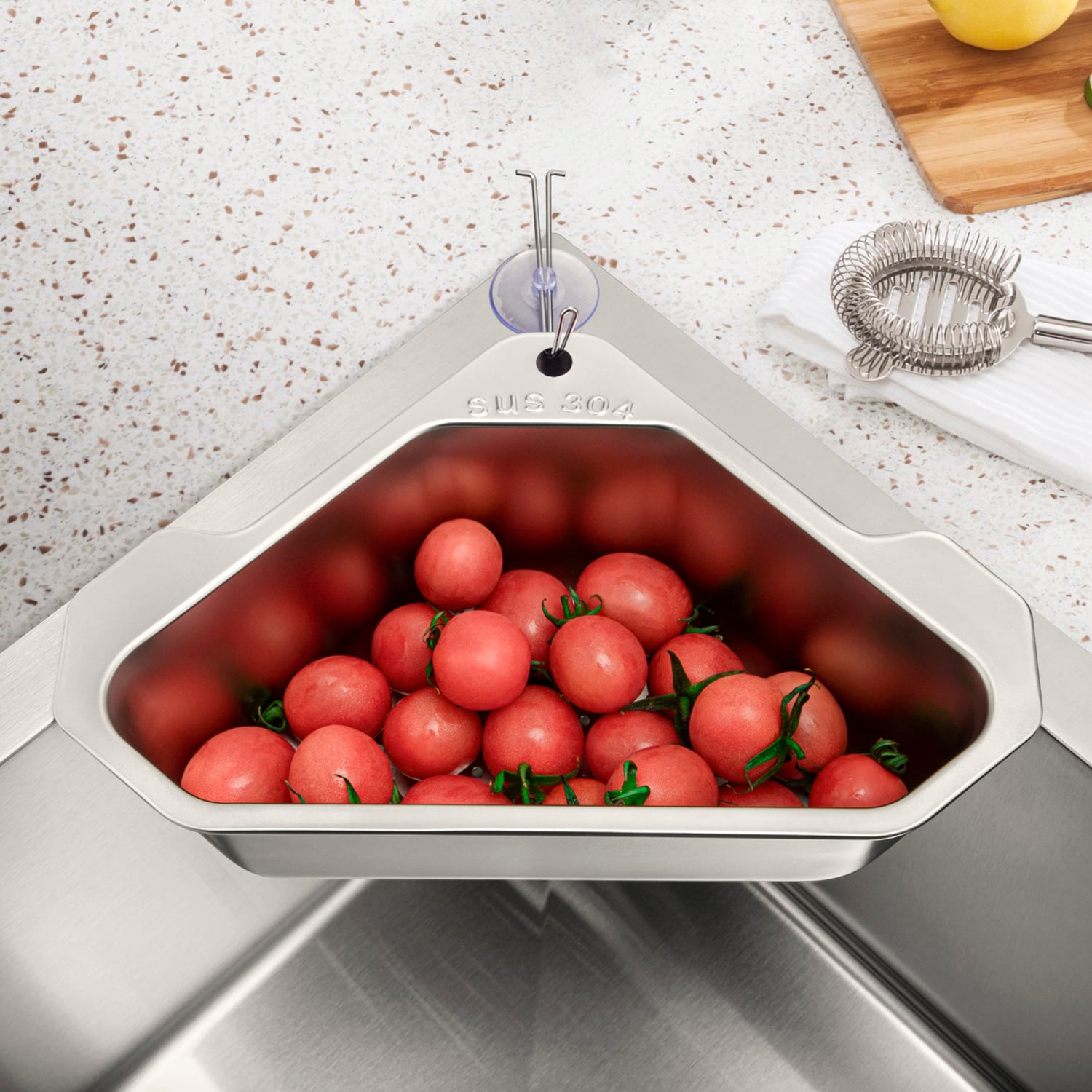 Stainless Steel Kitchen Drain Basket Rack