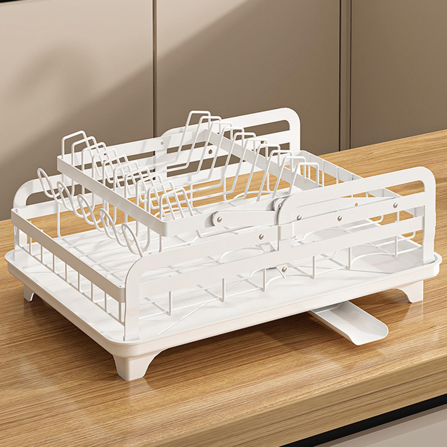 Porcia 2 Tier Foldable Dish Drying Rack