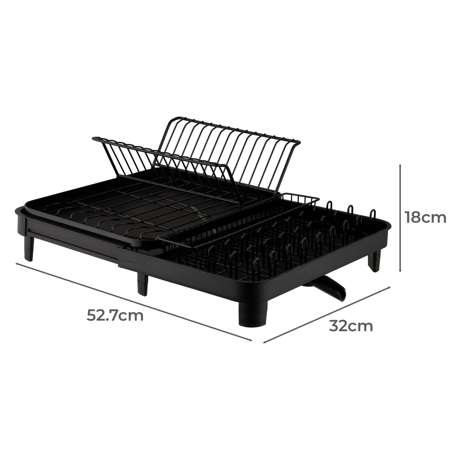 Black Grayson Dish Drying Rack