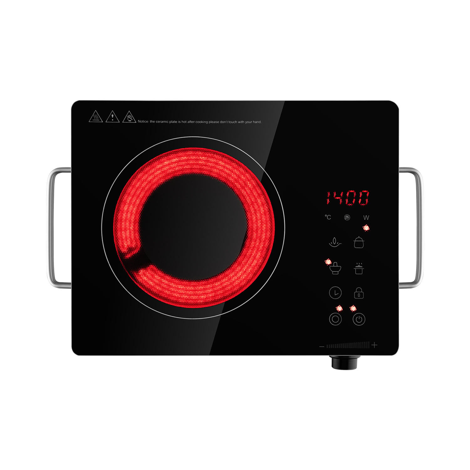Black Lino Portable Ceramic Electric Induction Cooktop