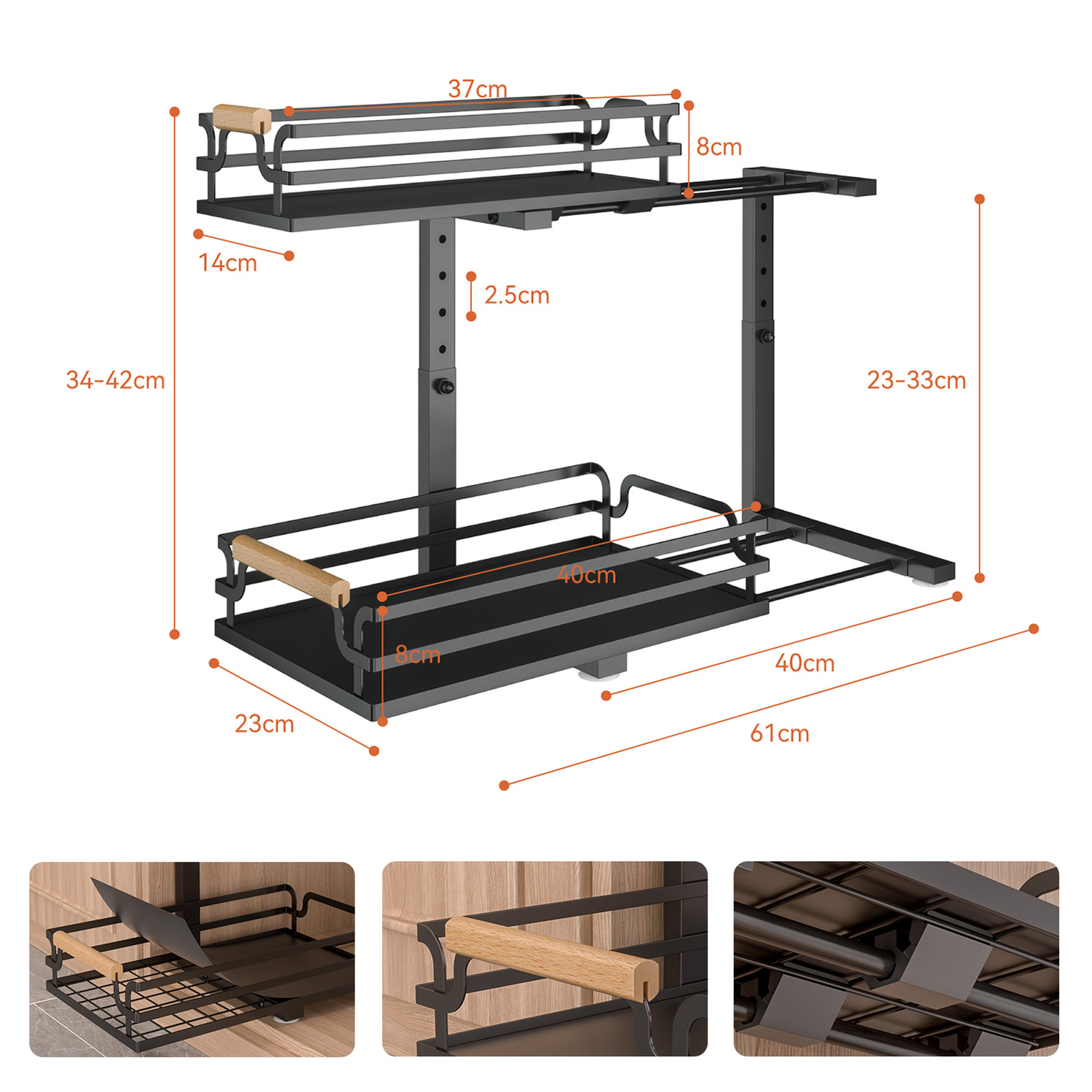 Denuvo-2-Tier-Slide-Out-Under-Sink-Organiser