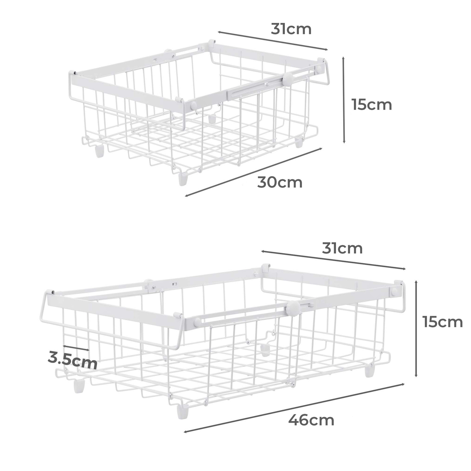 Palermo Adjustable Freezer Storage Baskets