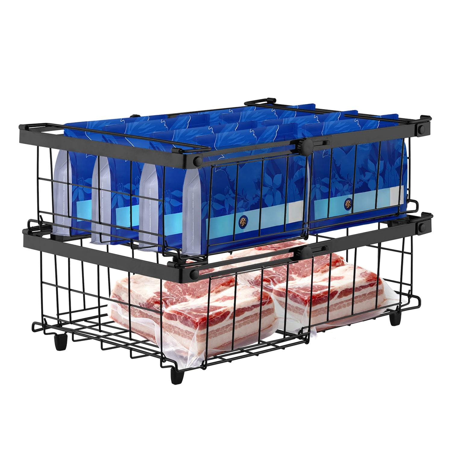 Palermo Retractable Freezer Storage Baskets