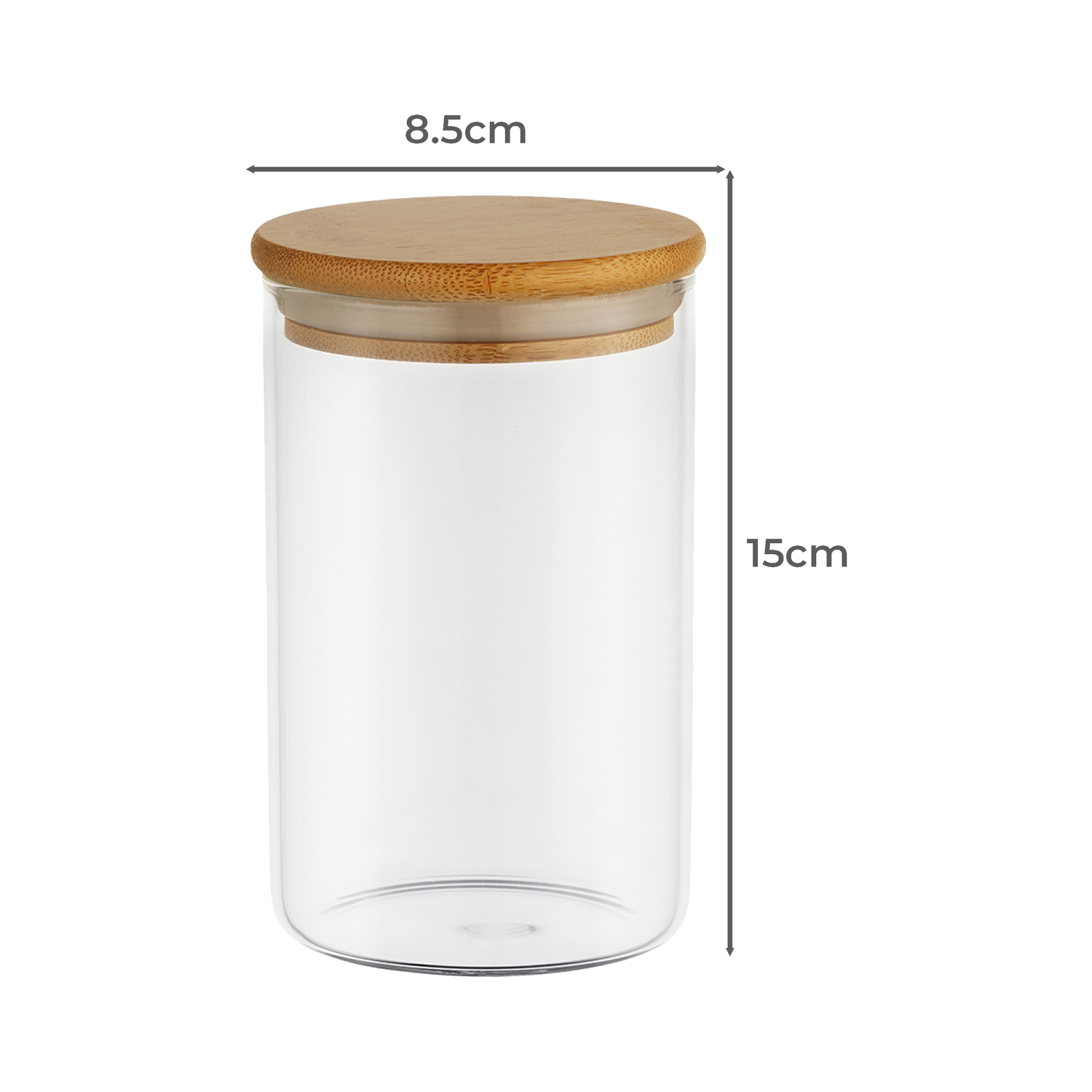 6 Piece Alto Borosilicate Glass Storage Jar Set