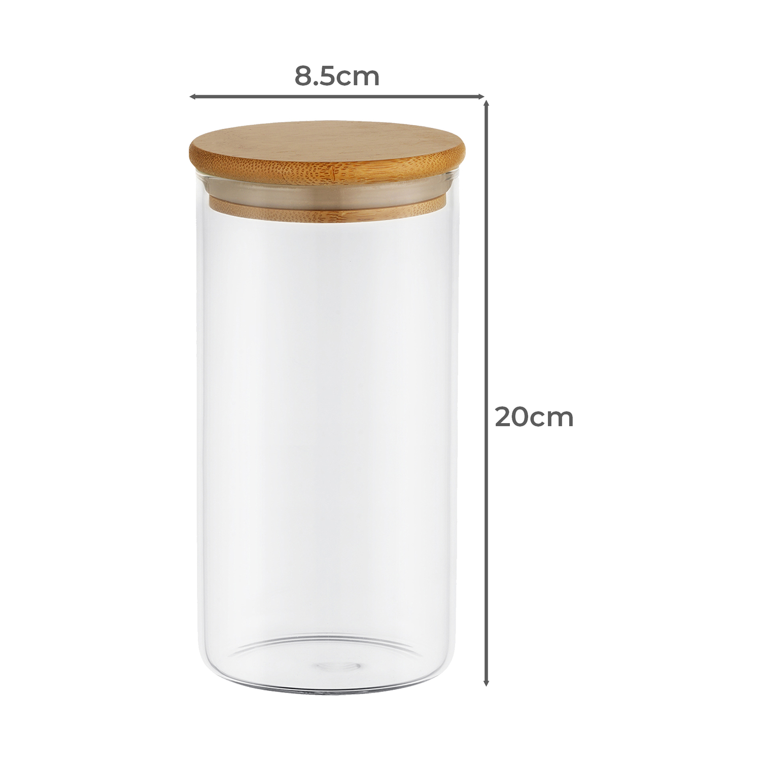 6 Piece Alto Borosilicate Glass Storage Jar Set