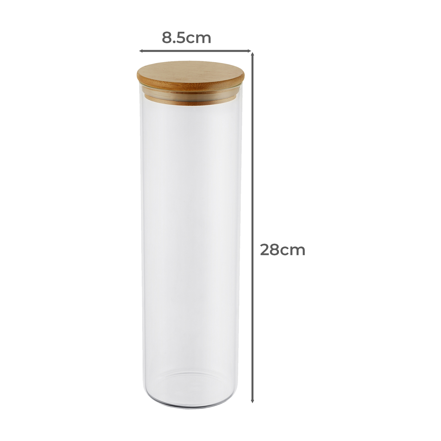 6 Piece Alto Borosilicate Glass Storage Jar Set