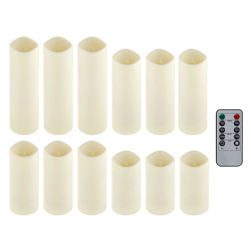 12 Piece Levitt Flameless LED Candle Set