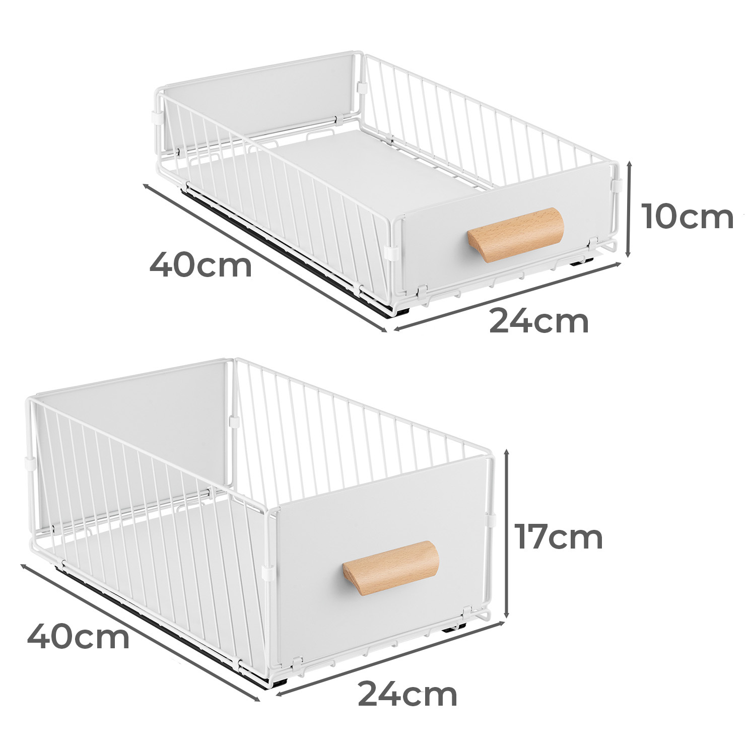 2 Piece Ophelia Pull-Out Kitchen Cabinet Organiser Set
