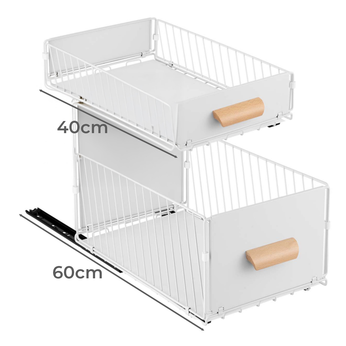 2 Piece Ophelia Pull-Out Kitchen Cabinet Organiser Set