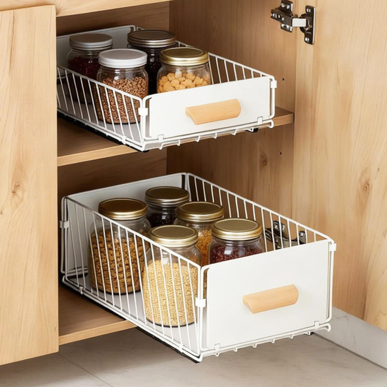 2 Piece Ophelia Pull-Out Kitchen Storage Rack Set