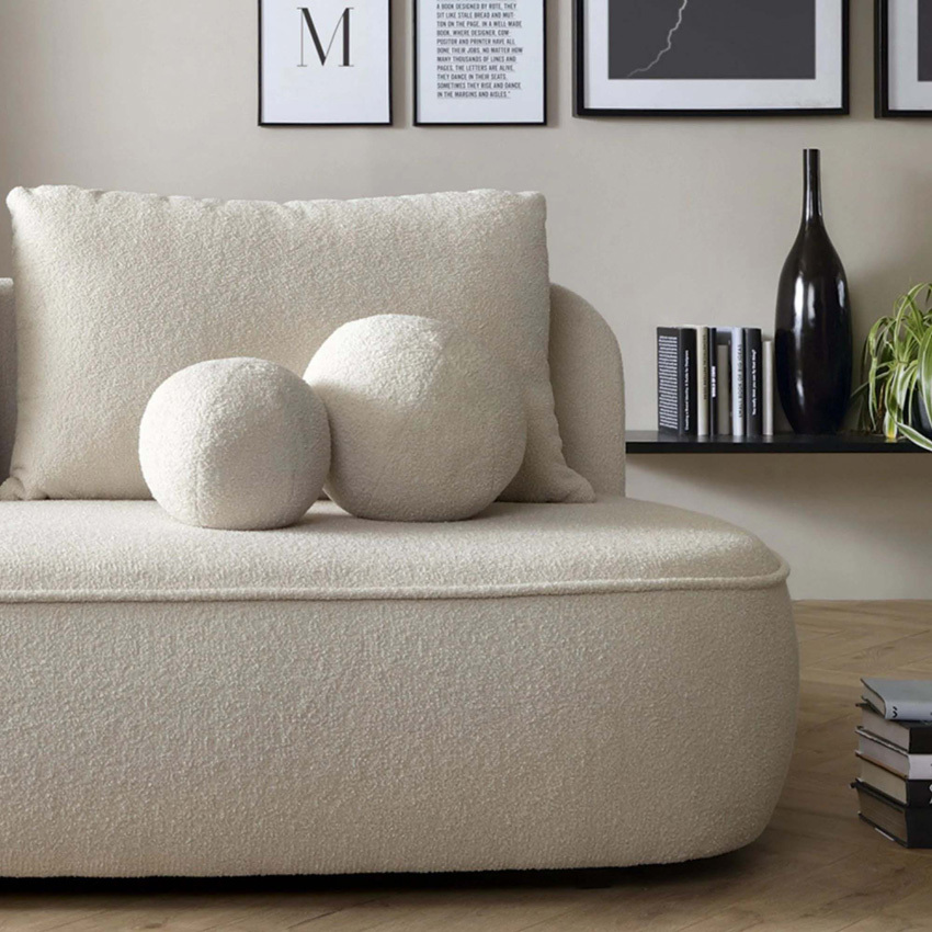 Nancy 3 Seater Boucle Sofa with Storage