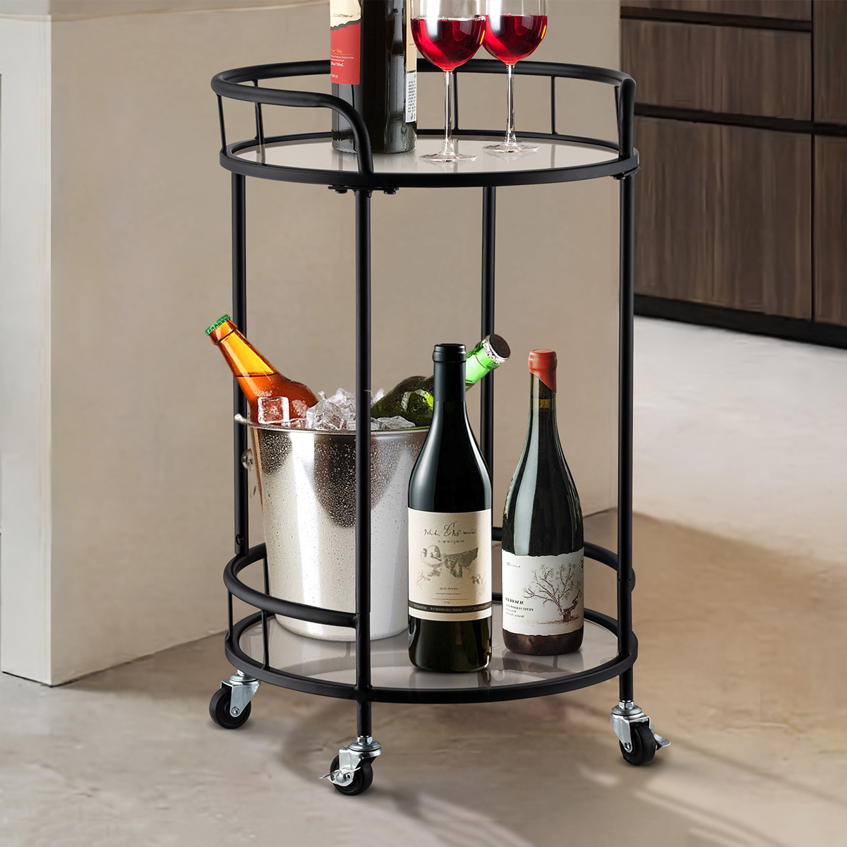 Atecco 2 Tier Drinks Trolley