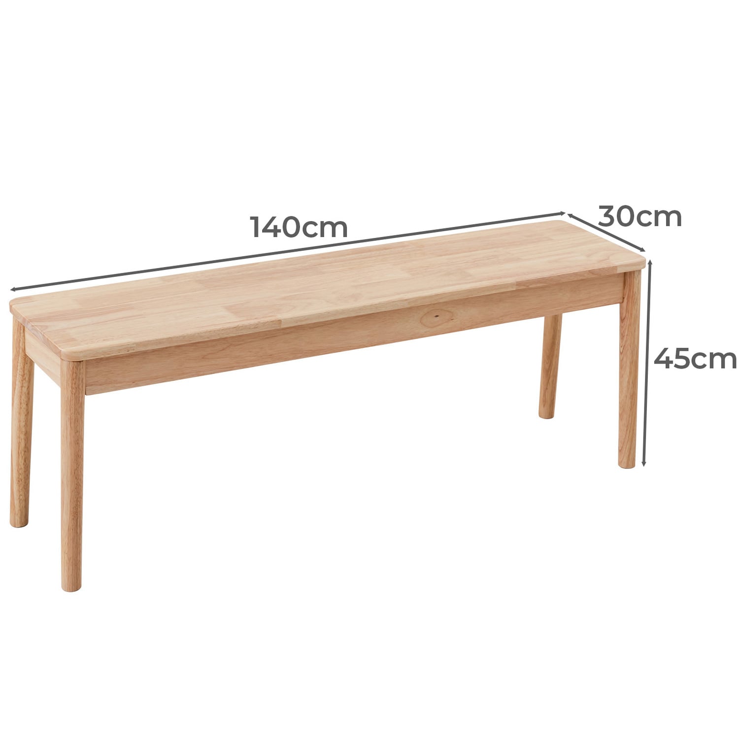 3 Seater Danish Rubberwood Dining Bench