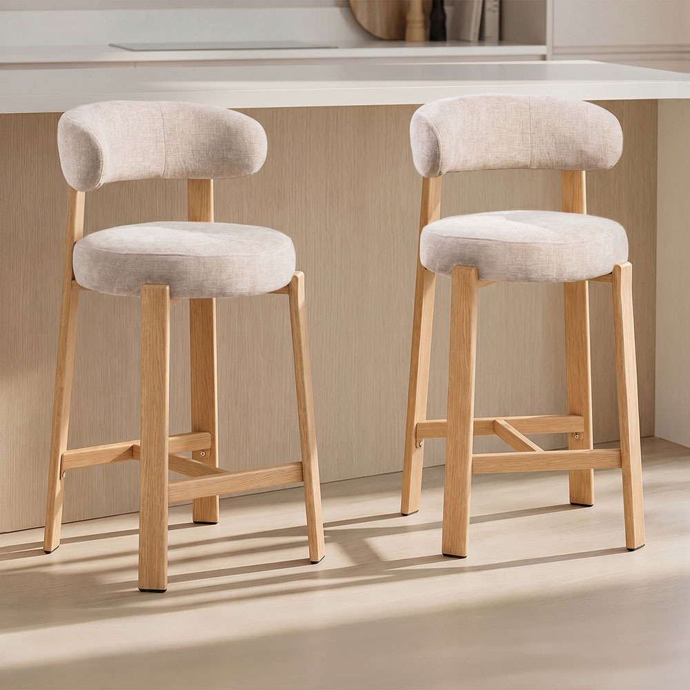 65cm Cecil I Chenille Bar Stools