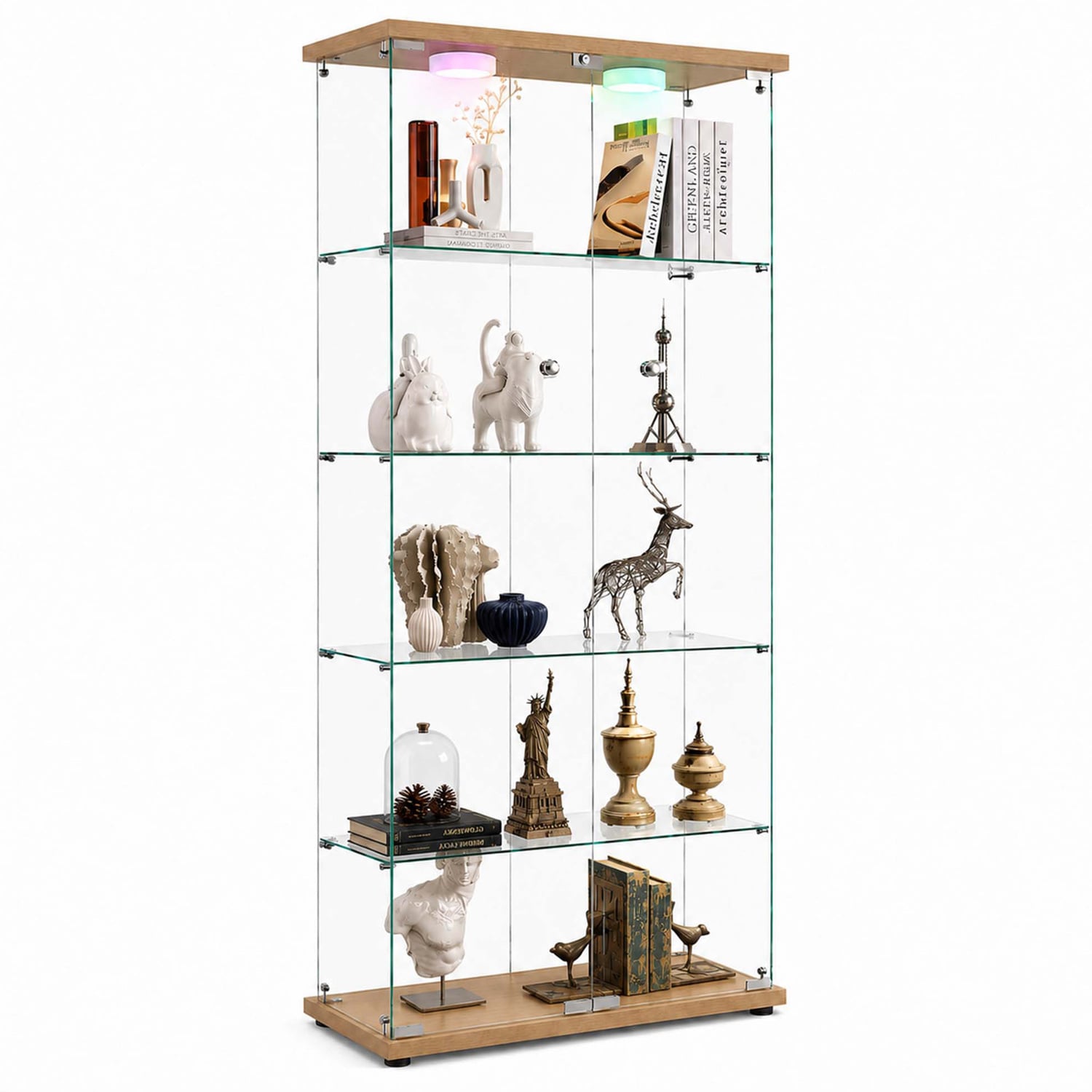Arden 5 Tier Display Cabinet with LED