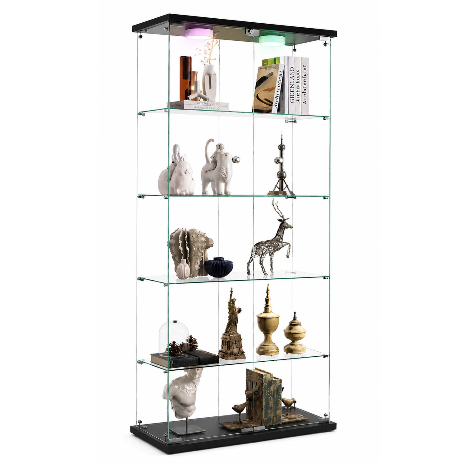 Arden 5 Tier Display Cabinet with LED