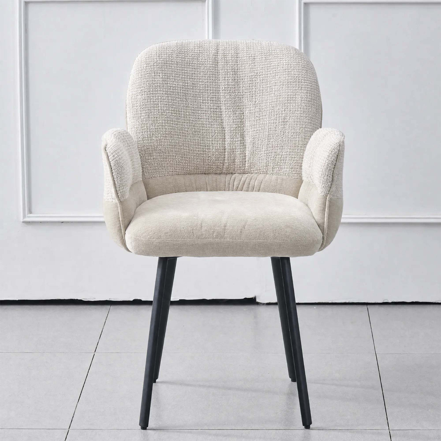 Milo Chenille Dining Chairs with Arms