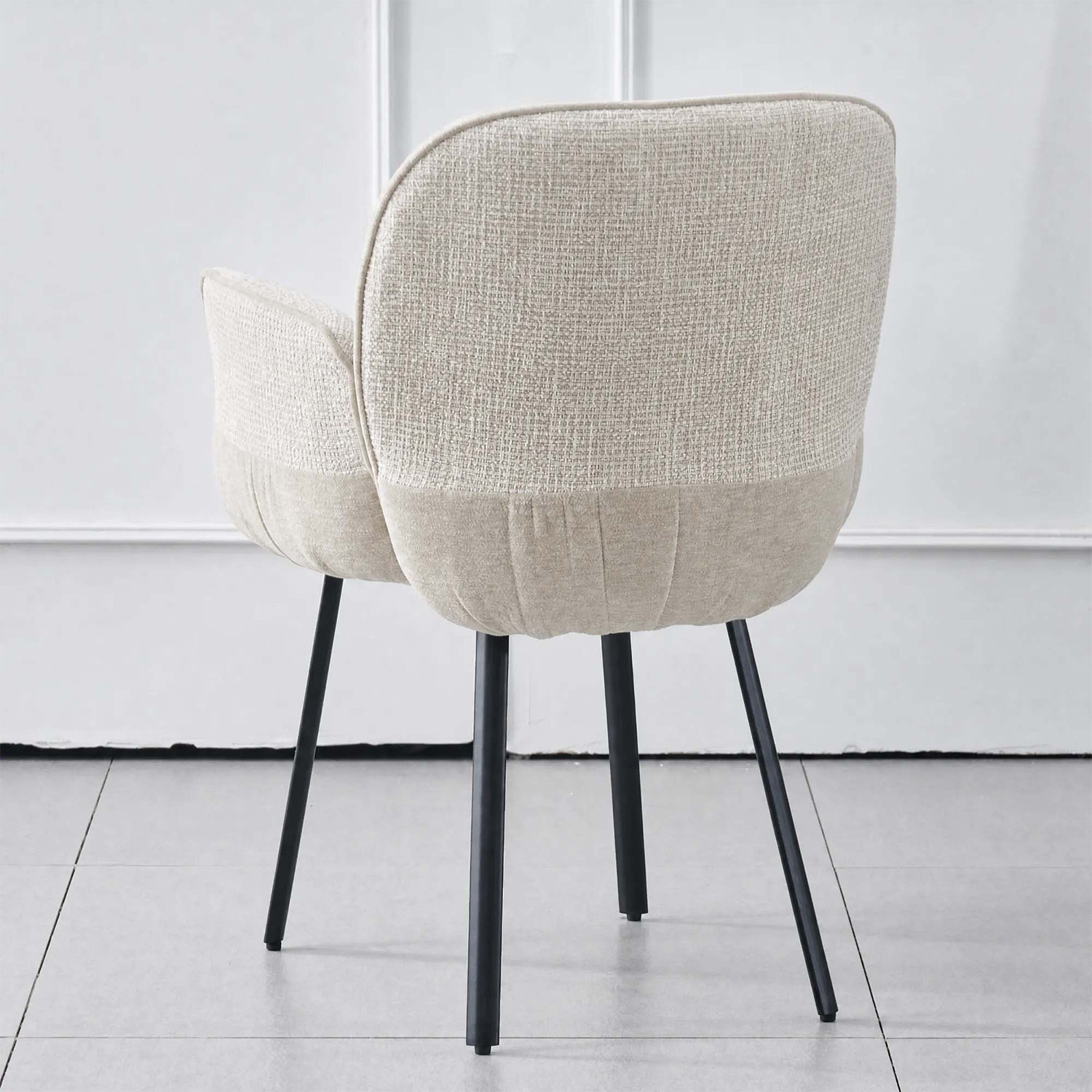 Milo Chenille Dining Chairs with Arms