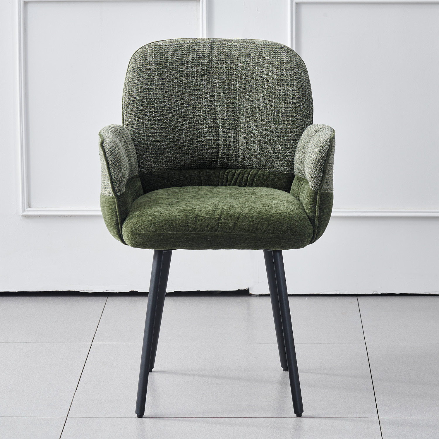 Milo Chenille Dining Chairs with Arms