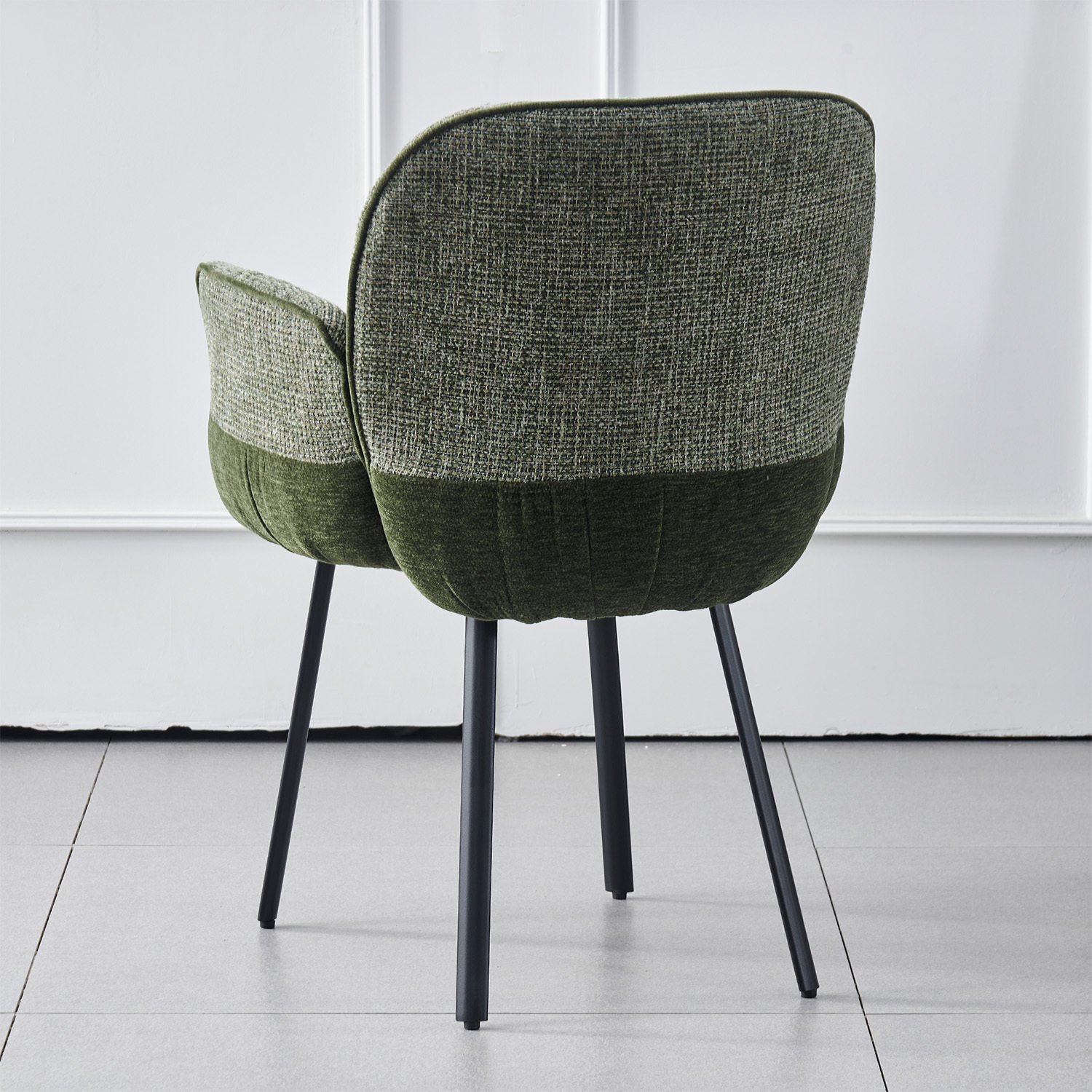 Milo Chenille Dining Chairs with Arms
