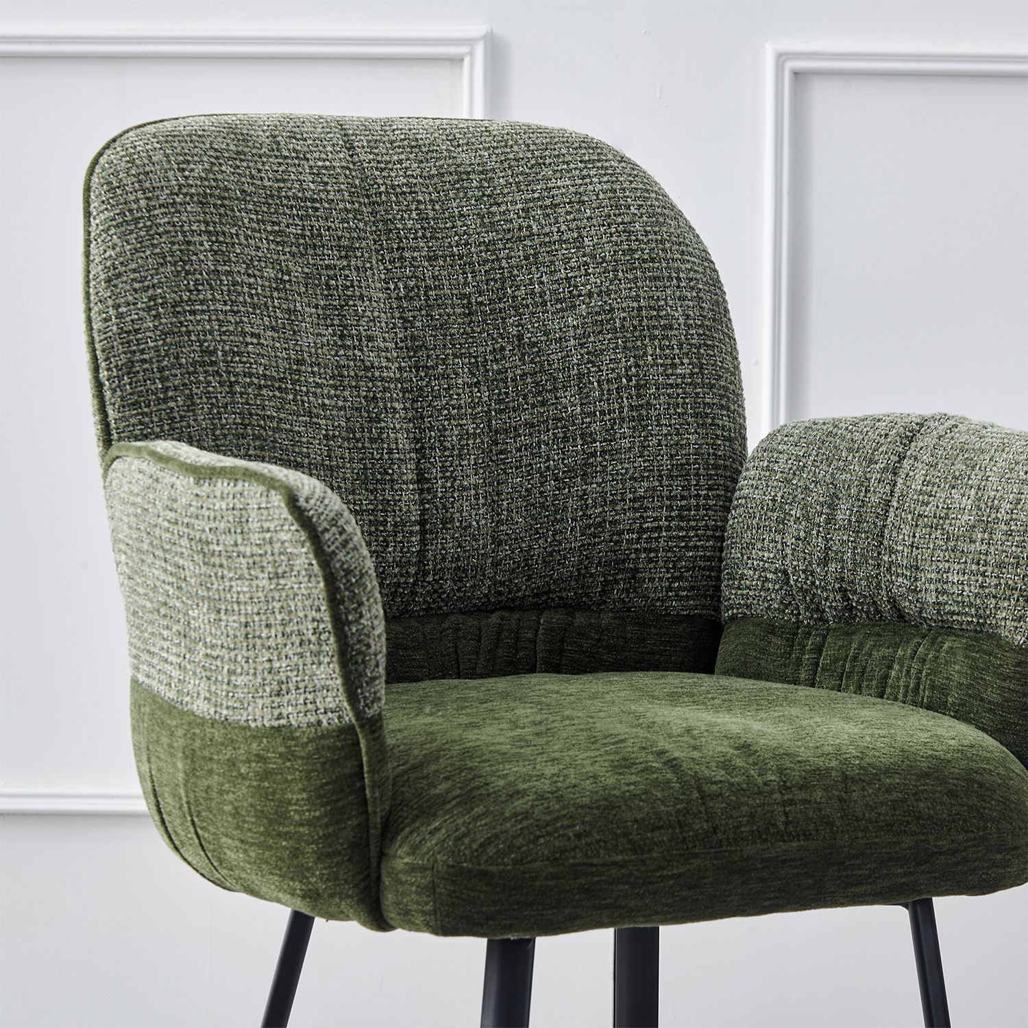 Milo Chenille Dining Chairs with Arms