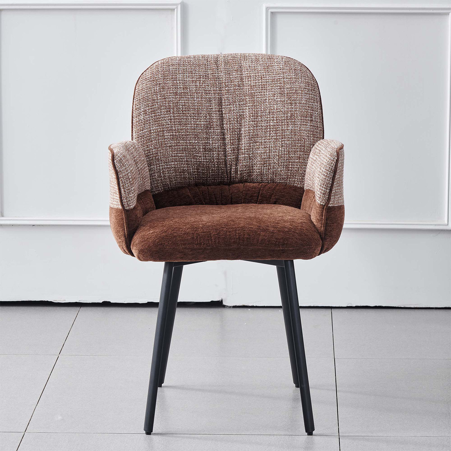 Milo Chenille Dining Chairs with Arms