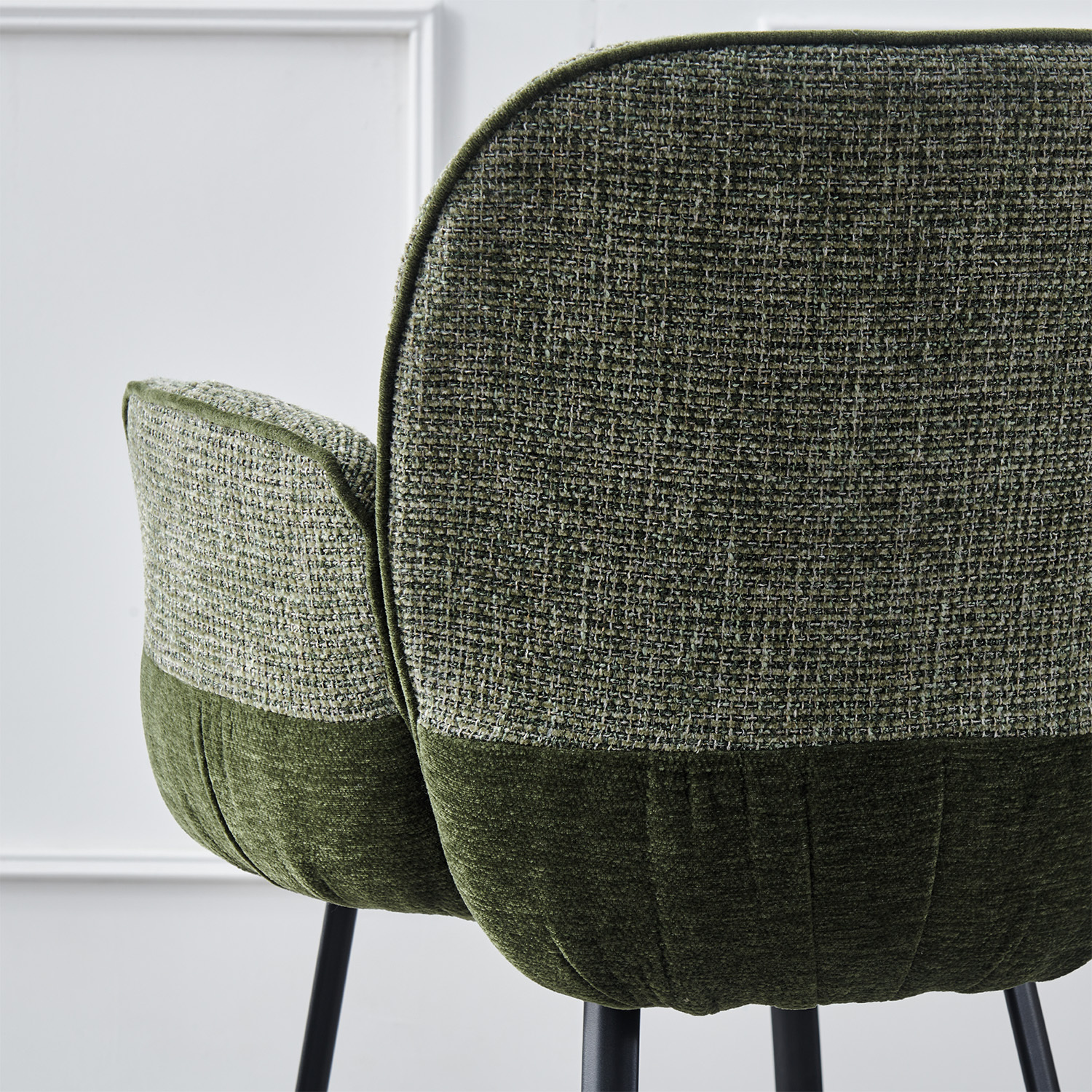 Milo Chenille Dining Chairs with Arms