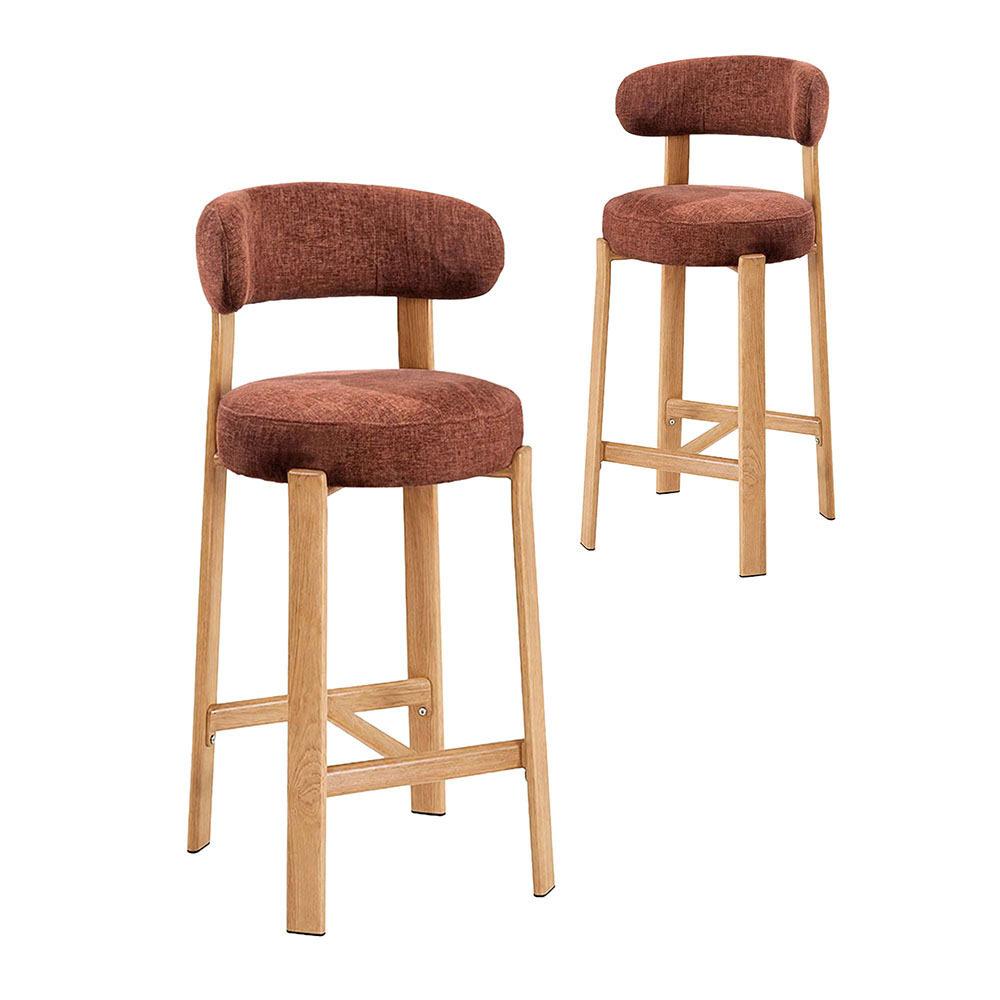 65cm Cecil I Chenille Bar Stools