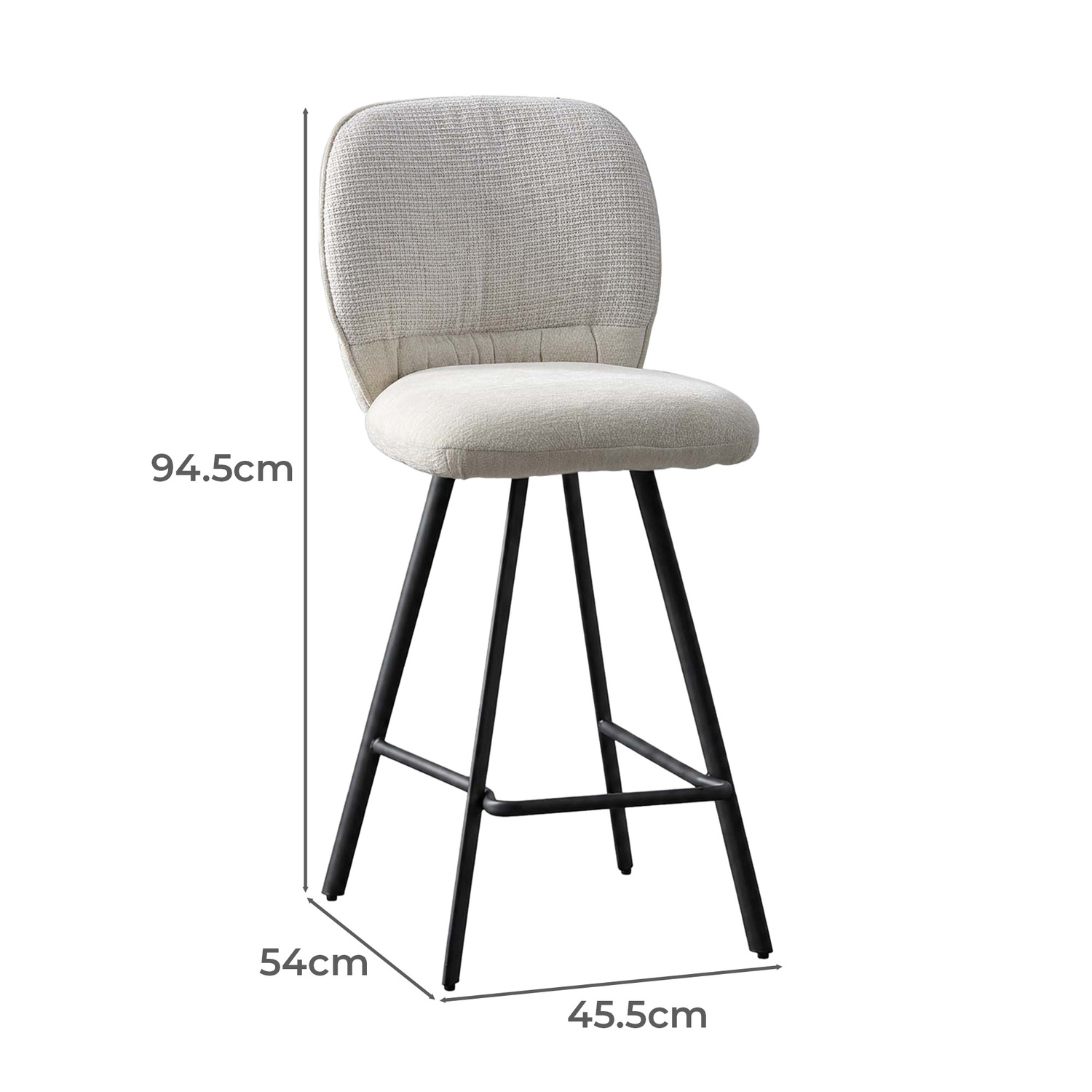 65cm Tove Chenille Bar Stools