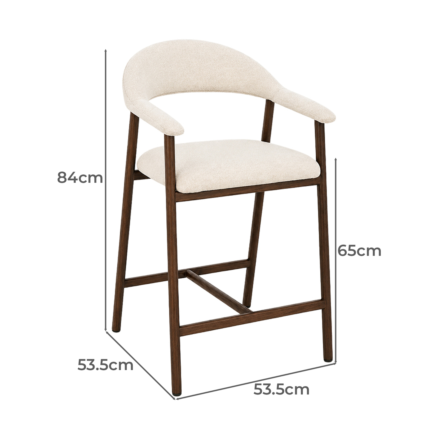 65cm Palmera II Velvet Bar Stools