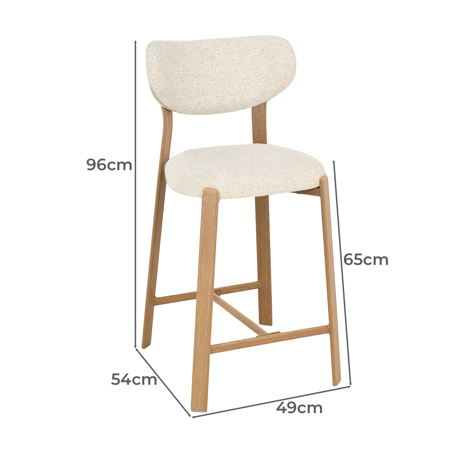 65cm Laurent Chenille Bar Stools